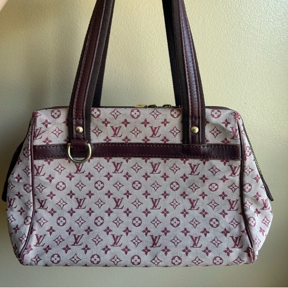 Louis Vuitton Burgundy Monogram Canvas Tote MM • Leather Trim • Authentic - Picture 1 of 16